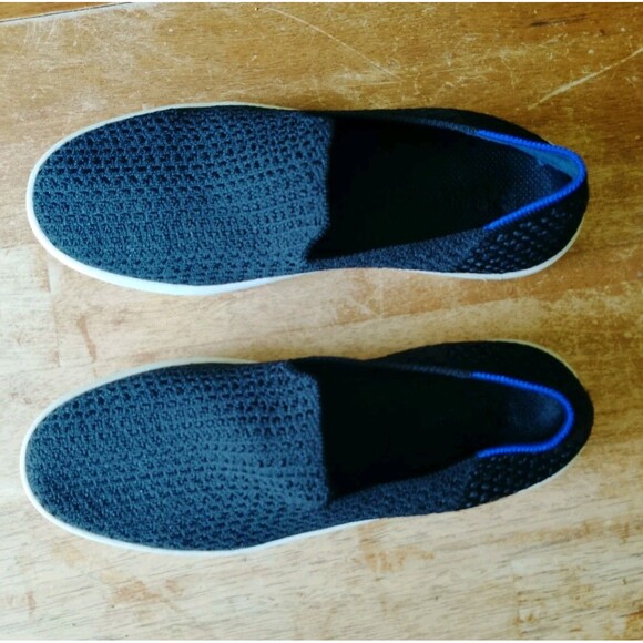 Rothy’s Original Slip-On Sneakers Women’s 9 Black Knit Washable Eco Friendly - Picture 3 of 5